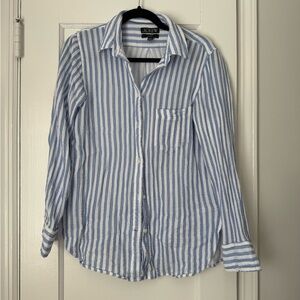 J. Crew Blue Striped Button Down